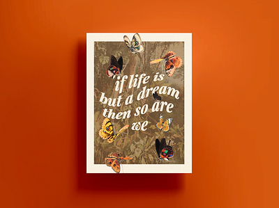 Mac Miller Lyric Poster 01 butterflies collage graphic design illustrator lyrics mac miller nature poster song typography vintage