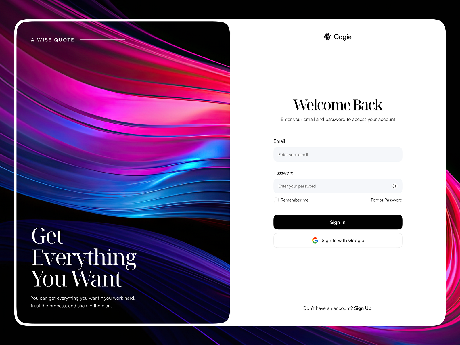 Login Page by Raafi G on Dribbble