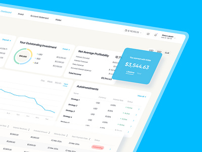 Kilde Dashboard | Investment platform redesign corporate dashboard designsystem finance interface investment ui