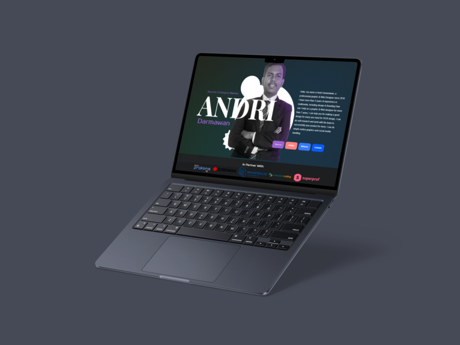Portofolio Web Design brand branding clean design dribble graphic design ui ui design