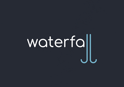 Waterfall | Typographical Poster graphics illustration letters poster sans serif simple text typography water word