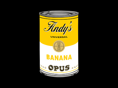 Universal Underground Andy's Universal banana opus andy can design opus packaging popart soup underground universal velvet warhol