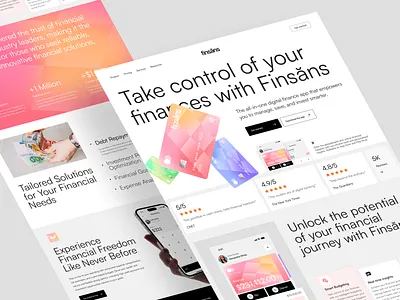 Finsăns - Digital Finance Website analytics card credit card digital wallet finance finance landing page finance web finance website fintech landing landing page money money management payment transaction wallet web web design website website design