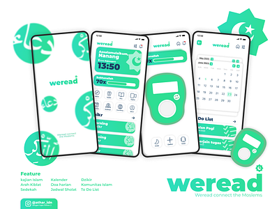 Weread - Dzikir UI Mobile App 8 grade task app beranda doa dzikir idn idn solo islam islam app islamic app islamic ui app mobile app mobile ui pray ui ui ui design ui dzikir app ui mobile app ui ux dzikir weread