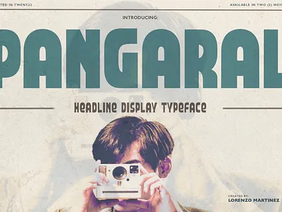 Pangaral - Free Display Typeface brand identity branding display font free free font freebie headline logo logos title type typeface vintage