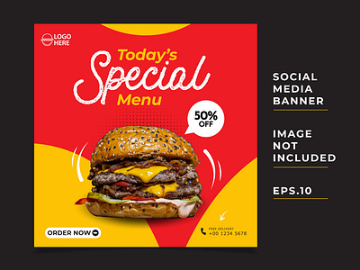 Burger banner design template banner burger fastfood food foodtruck graphic design restaurant template