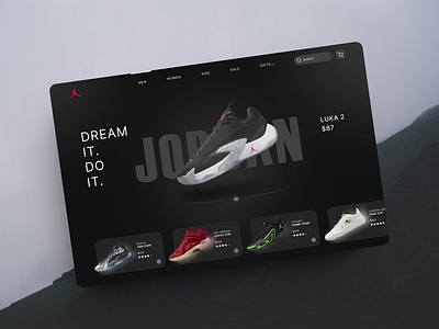 Nike-Jordan Website Redesign basketball fashion homepage interface jordan nike redesign revamp runnning shoes shopping sneakers sport sportwear store ui ux website