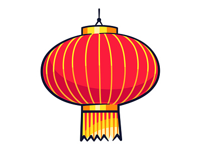 Chinese New Year Red Lantern Illustration chinese chinese lantern chinese new year chinese new year illustration chinese new year lantern festival illustration illustrator lantern lantern illustration logo design new year occasion red red chinese lantern red lantern red lantern chinese red lantern illustration