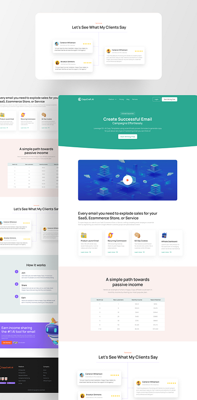 CopyCraft.AI - Email Copywriter Website Design landingpages