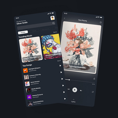 Music Player Mobile App figma mobile app mobile design music app ui user interface