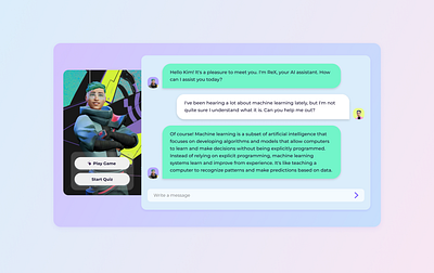 Chat with AI Coach ai chat ui ux visual