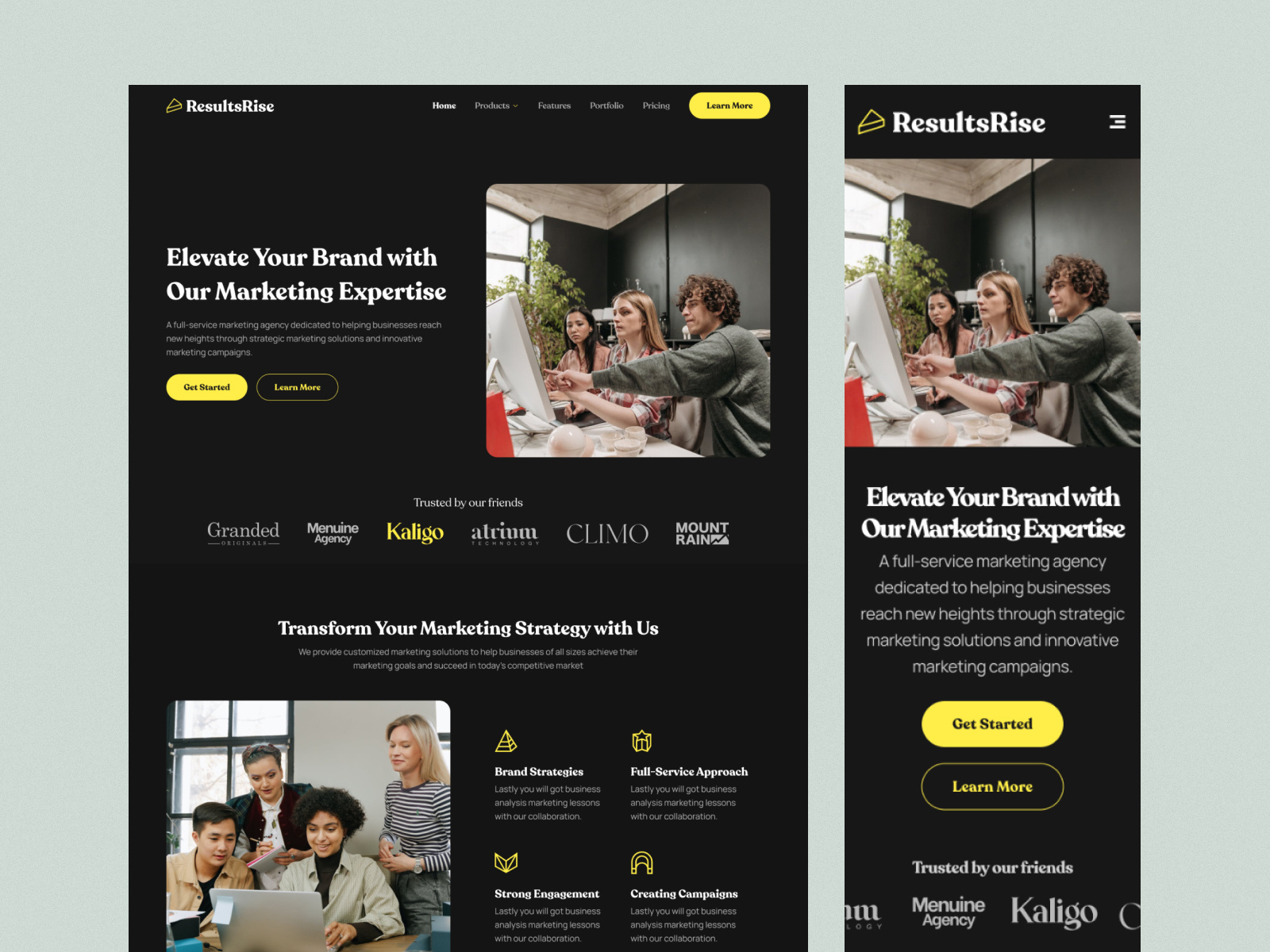 Example service media