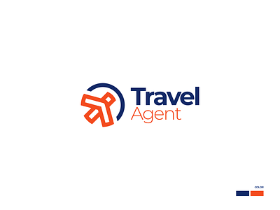 Travel Agent Logo agent branding design graphic design icon illustration logo travel typography ui ux vector