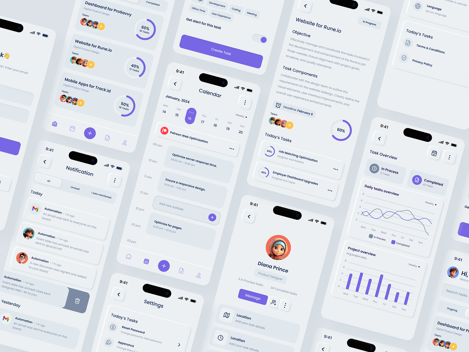 Task Flow | Mobile App v2 by Suarasa on Dribbble