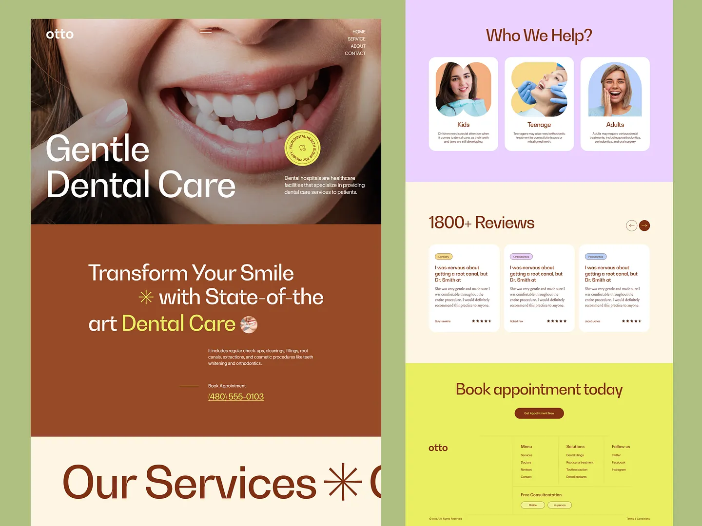 Modern Clinic Website Design for Dental Care