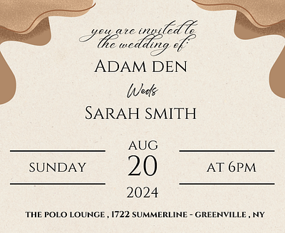 WEDDING INVITATION graphic design