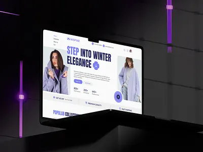 Winter Fashion Website UI Design aesthetic backbencherstudio bestuidesignagency creative design ecommerce elegance fashion landingpage ui uidesign uiux uiuxexperience ux uxdesign website websitedesign winter womenclothing womenfashion