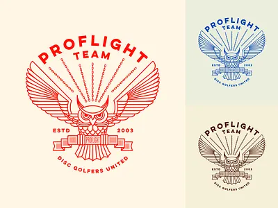 ProFlight Team badge branding disc golf noble owl