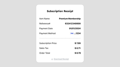 Daily UI #017 - Email Receipt app dailyui email mobile order receipt ui ux