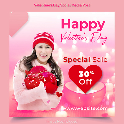 valentine day social media post frame