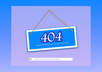 404 Page Design - #DailyUI Challenge 404 design ui web design