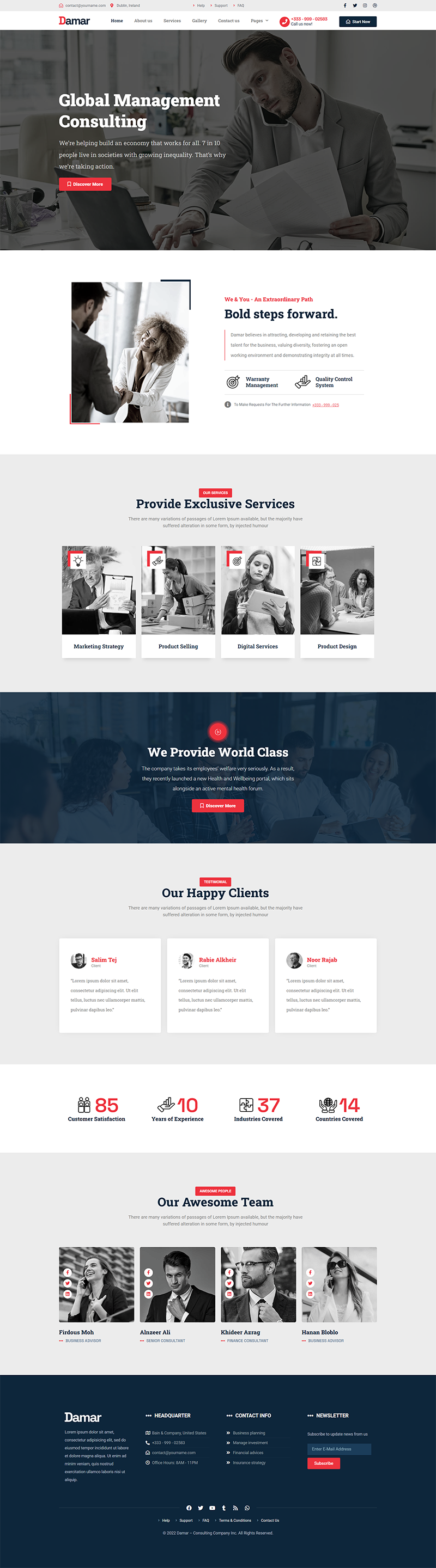 Business Consultant Company Website agency bootstrap corporate design modern ui