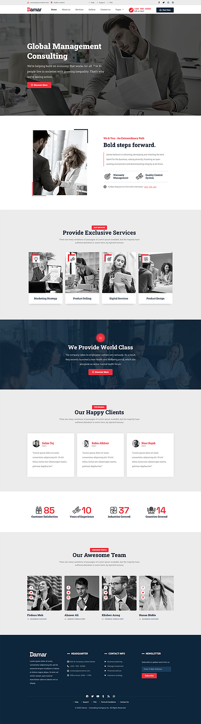 Business Consultant Company Website agency bootstrap corporate design modern ui