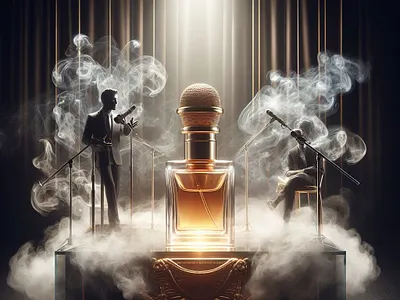 Best Mic Style Perfume Design with AI power Tool 2024 3d graphic design illustration ui website