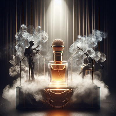 Best Mic Style Perfume Design with AI power Tool 2024 3d graphic design illustration ui website