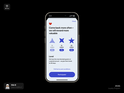 Loyalty Program. DYUI #9 achievements blue blue design daily daily design design of the loyaltifon program graphic design ios app loyalty program mobile design reward reward design ui ui design ux ux design