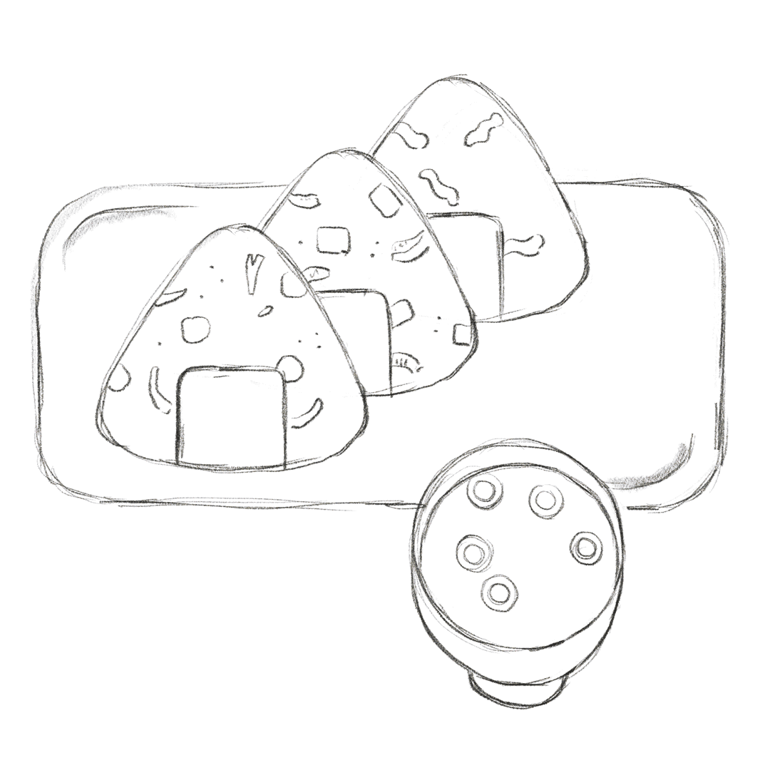 Cheese Rice Ball (drawing process) cheese editorial food food illustration illustration japanese procreate rice ball