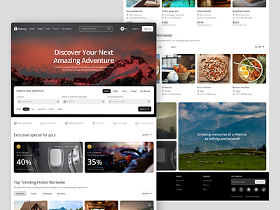 Viency - Travel Web branding graphic design ui