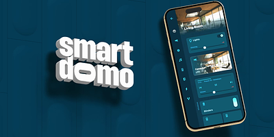 Website 3D Hero Image - Spline 3d hero image mobile app smartdomo website hero