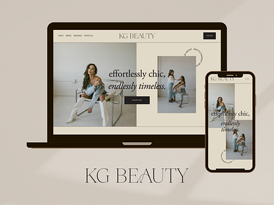 KG Beauty | Brand & Web Design artist brand design branding makeup makeup artist minimal neutral seattle web web design wedding vendor weddings