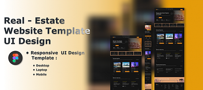Real - Estate Website figma graphic design temp template ui webdesign