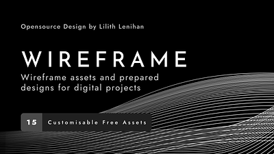 Wireframe Asset Pack assets branding dark darkmode design mockups stylised unique wireframe wireframe assets