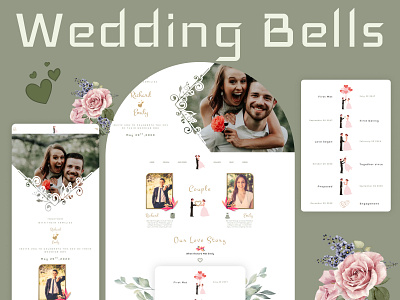 Wedding Bells: Responsive HTML Wedding Website Templates - FREE free html templates free template free wedding template html template single page templates wedding template wedding website