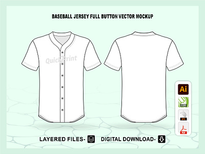 Baseball Jersey Vector template mockup baseball jersey baseball jersey mockup baseball mockup baseball template baseball vector mockup baseball vector template vector mockup