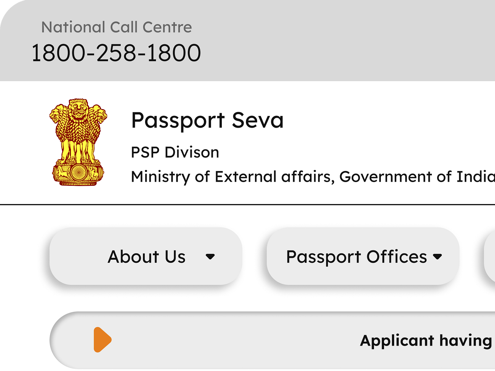 Passport Seva Website Ui Redesign Passportindia By Abhilash Mishra On Dribbble 1806