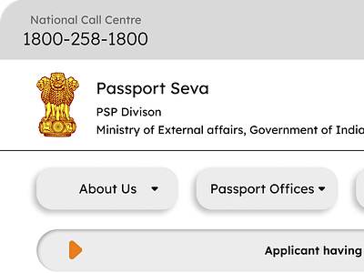 Passport Seva Website UI Redesign | #Passportindia dribbble explore figma figmadesign govtofindia interfacedesign minimal design passport ui design passport webpage design passportindia product design ui ui design ui redesign uiux design ux web uiux webdesign webpage design websitedesign