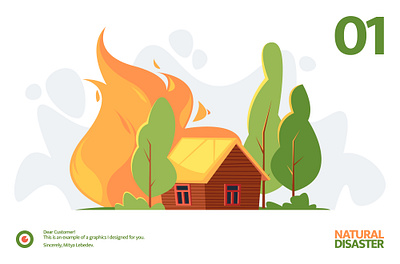 Vector Illustrations. Natural disasters. adobe adobe illustrator disaster graphic design house illustration vector
