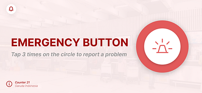 Emergency Button airport button check in emergency pin problem ui ux