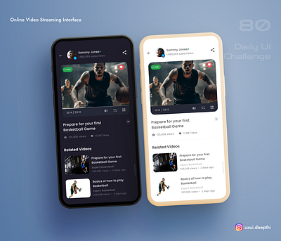 Online Video Streaming Interface | Daily UI Challenge # 80/90 ui design ux design uxui designer