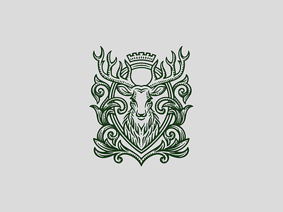 Coat of arms with deer animals coat of arms deer logo logotype nature shield zoo