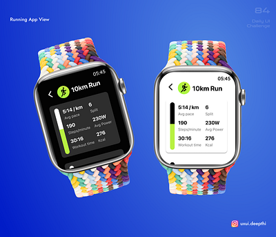 Running App View | Daily UI Challenge # 84/90 ui design ux design uxui designer