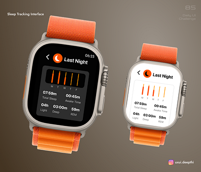 Sleep Tracking Interface | Daily UI Challenge # 85/90 ui design ux design uxui designer
