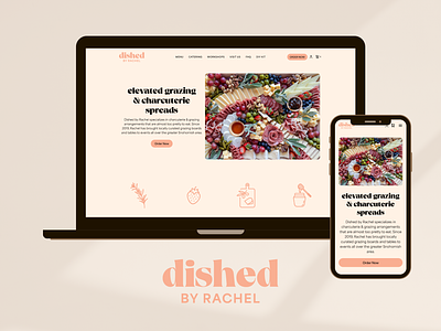 Dished By Rachel | Brand & Web Design caterer charcuterie cheese dished by rachel rachel snohomish washington web website