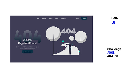 Day 008 ; 404 page branding design graphic design ui