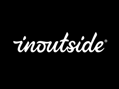 Inoutside calligraphy font lettering logo logotype typography vector