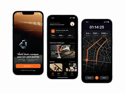 Running Tracker App product design ui uiux userexperience